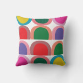Colorful Half Circle Geometric クッション (裏面)