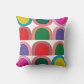 Colorful Half Circle Geometric クッション (正面)