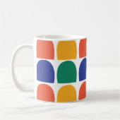Colorful Half Circle Geometric コーヒーマグカップ (左)