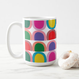 Colorful Half Circle Geometric コーヒーマグカップ