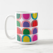 Colorful Half Circle Geometric コーヒーマグカップ (左)