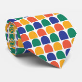 Colorful Half Circle Geometric ネクタイ (ロール)