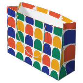 Colorful Half Circle Geometric ラージペーパーバッグ (裏面アングル)