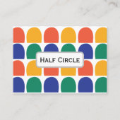 Colorful Half Circle Geometric 名刺 (正面)