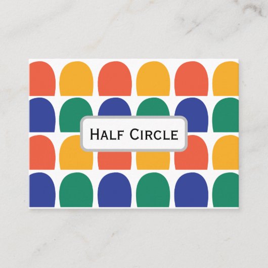 Colorful Half Circle Geometric 名刺 (正面)