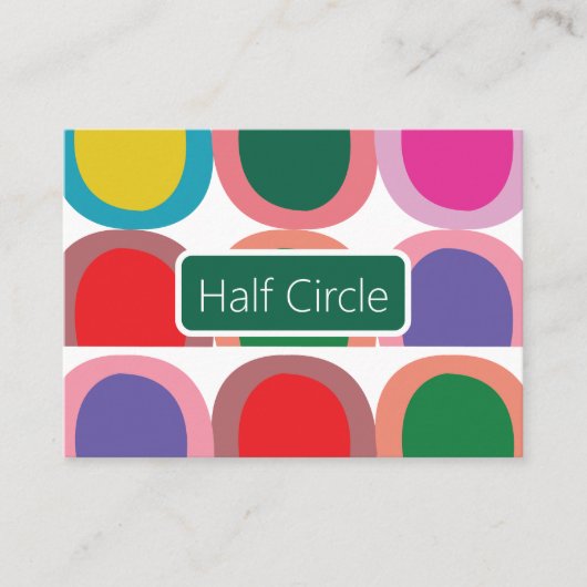 Colorful Half Circle Geometric 名刺 (正面)