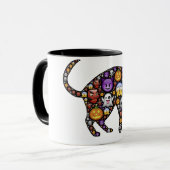 Colorful Halloween Cat マグカップ (正面左)