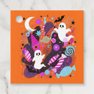 Colorful Halloween Ghosts and Candy フェイバータグ