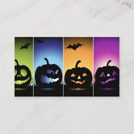 Colorful Halloween Pumpkins 名刺 (裏面)