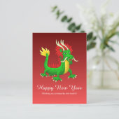 Colorful Hand Drawn Chinese Dragon シーズンポストカード (スタンド正面)