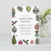 Colorful Hand-Drawn Christmas Dinner  招待状 (スタンド正面)
