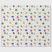Colorful Hand Drawn Easter Eggs ラッピングペーパー (フラット)