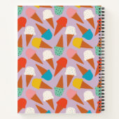 Colorful Hand-Drawn Ice Cream Cone Pattern  ノートブック (裏面)