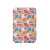 Colorful Hand-Drawn Ice Cream Cone Pattern  バスマット (正面縦)