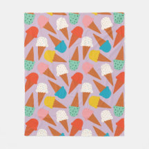 Colorful Hand-Drawn Ice Cream Cone Pattern 