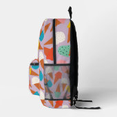 Colorful Hand-Drawn Ice Cream Cone Pattern  プリントバックパック (右)