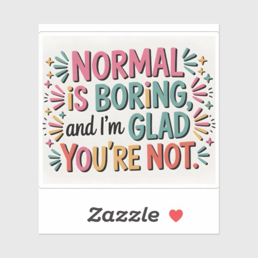 Colorful Hand Lettered Modern Typography Quote シール (シート)