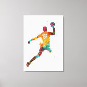 Colorful Handball Player キャンバスプリント (正面)
