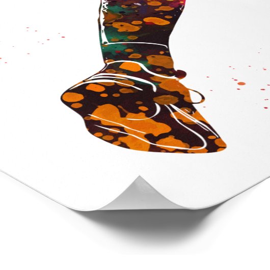 Colorful Handball Player ポスター (角)