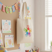 Colorful Handprint Art Tote Bag トートバッグ