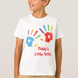Colorful Handprint Daddy’s Little Artist Tシャツ