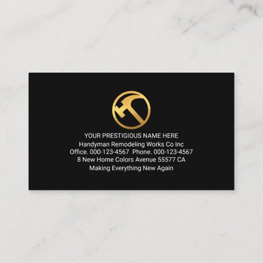 Colorful Handyman Rooftop Buildings 名刺 (裏面)