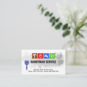 Colorful Handyman Tools Paint Splatter 名刺 (スタンド正面)