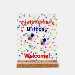 Colorful Happy Birthday Acrylic Sign アクリルサイン