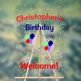 Colorful Happy Birthday Acrylic Sign アクリルサイン