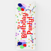 Colorful Happy Birthday Balloons Banner 横断幕 (縦)