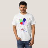 Colorful Happy Birthday Balloons Tシャツ (正面フル)