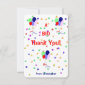 Colorful Happy Birthday Flat Thank You Card サンキューカード (正面)