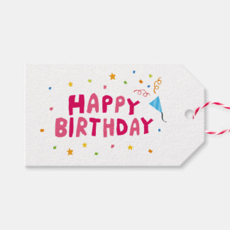 Colorful Happy Birthday Gift Tag ギフトタグ