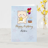 Colorful Happy Birthday Wishes Card  カード (黄色い花)