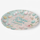 Colorful Happy Easter ペーパープレート (アングル)