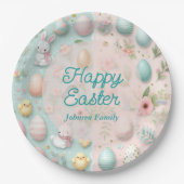 Colorful Happy Easter ペーパープレート (正面)