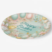 Colorful Happy Easter  ペーパープレート (アングル)