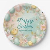 Colorful Happy Easter  ペーパープレート (正面)