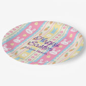 Colorful Happy Easter  ペーパープレート (アングル)