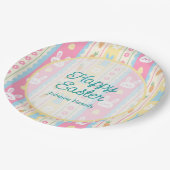 Colorful Happy Easter ペーパープレート (アングル)