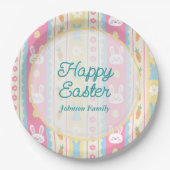 Colorful Happy Easter ペーパープレート (正面)