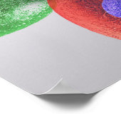 Colorful Happy Easter Eggs with Gerbera ポスター (角)