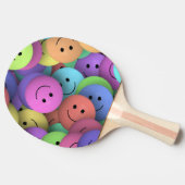Colorful Happy Faces Emoji 卓球ラケット (横)