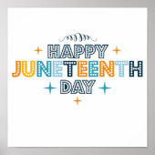 Colorful Happy Juneteenth Day ポスター (正面)