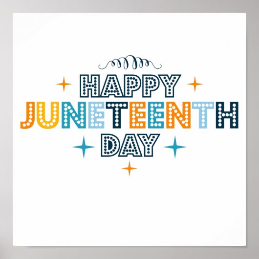 Colorful Happy Juneteenth Day ポスター (正面)