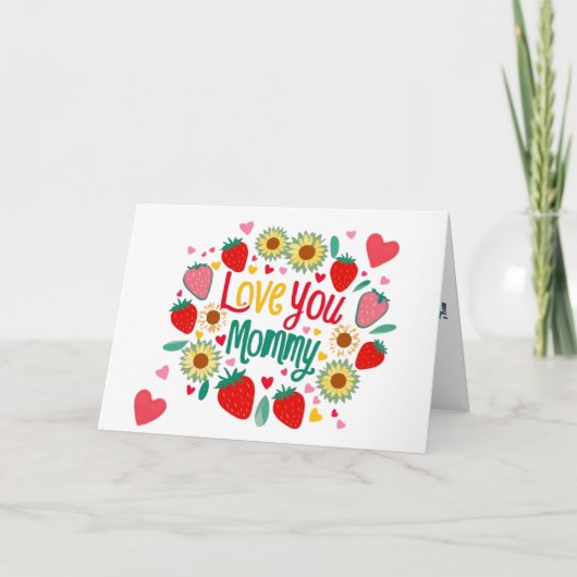 Colorful Happy Mother's Day Greeting Card カード (正面)