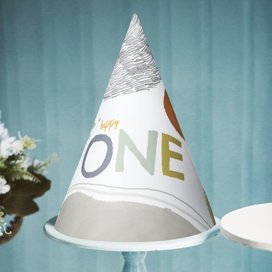 Colorful Happy One 1st Birthday Boy Party Hat パーティーハット