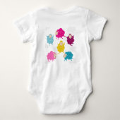 Colorful Happy Sheep Baby Bodysuit ベビーボディスーツ (裏面)