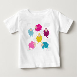 Colorful Happy Sheep Kids T-Shirt ベビーTシャツ