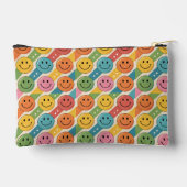 Colorful Happy Smile Emoji Pattern アクセサリーポーチ (裏面)